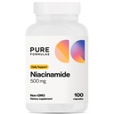 PureFormulas Niacinamide 500 mg - 100 Capsules, High Potency Vitamin B3 Supplement Flush Free, Supports Skin Health, Energy Production & Cellular Function, Non Flushing Form of Niacin