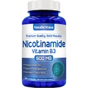 Vitamin B3 Nicotinamide 500mg Capsules | NAD+ Precursor and Longevity with Nicotinamide Form of Vitamin B3 Niacin Flush Free for Aging Skin Energy & Cellular Support | Made in the USA (180 Day Supply)