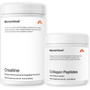 Momenteuze Creatine Monohydraat Poeder & Grass-Fed Collagen Peptides Powder Stack - Ondersteunt de sterkte, Lean Muscle, & Recovery - FORTIGEL & Vitamine C voor haar, huid, nagels, & gezamenlijke gezondheidsondersteuning