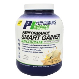 Performance Inspired Nutrition Smart Mass Gainer 50G Proteïne, 900 Calorieën, Creatine, L-Glutamine & Discompensative Enzymes &amp; Muscle Growth & Recovery Vanilla Bean Ice Cream 