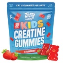 TASTY GAINS Kids & Teen Creatine Gummies with Vitamin B12 for Growth Support, Easy Chew Daily Supplement, Gummy Vitamins for Kids and Teens, Ages 5+