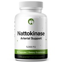 Nattokinase 5000FU Arterial Support - Targets Plaque | Third Party Tested Verified Quality | 30 Vegetarian Capsules | Non-GMO, Gluten Free, Vegan Friendly | Natural Ingredients Health Supplement (30)