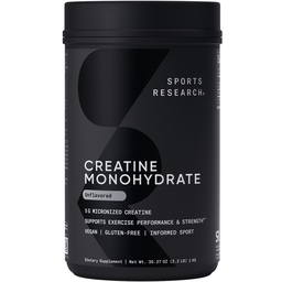 Sportonderzoek Creatine Monohydraat - Gain Lean Muscle, verbeteren prestaties en kracht en ondersteuning Workout herstel - 5 g Micronized Creatine - 35,27 oz