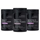 Sports Research® Supplements for Women Pack - Phytoceramides 350mg for Healthy Skin and Hydration + Biotin-Infused Collagen Peptides Complex + Women's Probiotics with Prebiotics