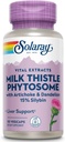 SOLARAY Melkdistel Fytosome met Artichoke, Dandelion en Gember - Melkdistel Extract Levering 15% Silybin - Lever Supplement - 60-dag garantie, Lab geverifieerd - 30 porties, 30 VegCaps