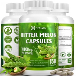 Bittere meloencapsules 150 Vegan Capsules 150 Days Supply 