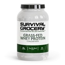 Survival Grocery® Grass-Fed Whey Protein Concentrate | Unflavored, Clean & Pure Protein Powder with Minimal Lactose & Fat | Gluten-Free | Includes Scoop for Easy Serving (1 kg./ 1 Jug, Unflavored)