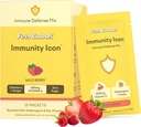 Feel Goods Immunity Icon, Zero Sugar, Vitamin C, A, B, D, E & Zink, Biologische Vlierbes, Ashwagandha, Drink Mix Powder, Veganist, Non GMO, Cafeïne & Gluten Free 