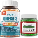 LILICARE Vegan Omega3 Gummies + Sugar Free Zinc Gummies