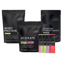 Sports Research® Wei Protein Isoleer Vanille Gearomatiseerd (2,1 lb), Variety Pack Hydrate Electrolytes Powder Packets (16 tellingen) en Creatine Monohydraat (1,1 lb)