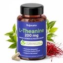 L Theanine 200 mg met Saffron, GABA, Magnesium Glycinate & Vitamine B6, L-Theanine supplement Advanced Complex Formula for Mood Relaxation & Stress Relief & Slaapondersteuning, 60 Vegan Capsules