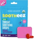 Sootheez Organic Throat Soothing Drops for Adults, Berry Lemonade, 25 Count, Refillable, Great Tasting Drops That Sooth Sore Throats