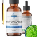 Organic Sweet Wormwood Liquid Drops - Natural Parasite Cleanse and Gut Detox Support for Adults - Vegan, Alcohol-Free, Made in USA, 2 Fl Oz