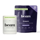 Beam Dream Sleep Powder & Creatine Bundle, Third Party Tested Natural Sleep Aid & Recovery Supplement with Micronized Creatine Monohydrate, Unflavored Pure Creatine Powder for Muscle Strength, Energy