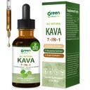 Kava Root Extract Drops for Relaxation & Sleep Support, Kava Kava Natural Supplement for Calming, 7 in 1 Herbal Complex w/Valerian Root Passion Flower and More. 60 Days Supply. 2 oz