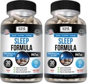 Kaya Naturals - Sleep Support Formula with Melatonin - Aid Support Vitamin Supplement - Sleep Stress and Mood Support - L-Tryptophan, Passion Flower, Ashwagandha and More (30 Count) (Pack of 2)
