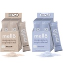 mellö Magnesium Superblend Bundle - Lavenderberry & Unflavored - Magnesium Glycinate with L-Theanine, GABA & Trace Minerals - Supports Sleep, Relaxation, and Balanced Energy - 2 x 10-Packs