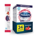 Pedialyte Electrolyte Drink Mix With Zero Sugar | Hydration With Key Electrolytes | Great Hydration Low in Calories | Strawberry, 24 Powder Packets