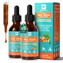 Sea Moss Drops - Irish Sea Moss Chlorophyll Liquid with Black Seed Oil, Ashwagandha, Moringa, Turmeric, Elderberry, Mullein, Seamoss Gel Supplement for Gut & Liver Cleanse, Immune Support - Vegan 2 Oz