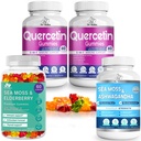 (Bundle) Sea Moss Elderberry (1 Pack) & Quercetin (2 Packs) & Sea Moss Ashwagandha (1 Pack)