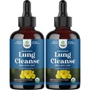 Organic Mullein Drops for Lungs - Lung Detox & Cleanse with Marshmallow Root Extract & Plantain Leaf for Respiratory Lung Health - Mullein Leaf Tincture Drops for Breathing Support - 4 Fl Oz (2 Pack)