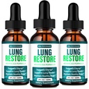 Lung Restore Drops, Official LungRestore Supplement Droppers - Maximum Strength, All Natural Lung Cleanse & Health Support, Advanced Liquid Formula for Healthy Flow, Comfort & Detox Reviews (3 Pack)