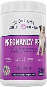 Dr Orchards Zwangerschap Pro hond prenatale vitamines - Premium hondensupplement voor zwangerschap, prenatale + postnatale, borstvoeding en pasgeboren gezondheid ondersteuning, 90 Ct