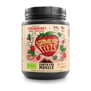 Earth Fed Muscle Strawberry Feels Forever Irish Grass Fed Whey Protein Isolate, Third-Party Certified. 24g Protein, Strawberry - Non-GMO, Hormone Free, Soy Free, Gluten Free - 2 LB, 27 Servings