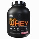RIVAL NUTRITION Rival Whey Protein Powder I 100% of Protein from Whey I Isolate Primary Source I 24g Protein, 5.5g BCAAs Per Scoop I Recovery, Active Lifestyles (5lb, Strawberry & Cream)