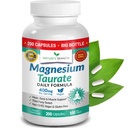 Magnesium Taurate 400mg | High Absorption | 200 Capsules for Sleep, Heart Health, Calm, Joint Supplement for Women and Men | Pure Elemental Mag Powder Plus Taurine - Extra Strength Pills