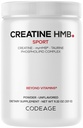 Codeage Creatine HMB Powder, myHMB, Taurine, Vitamin D3, Unflavored, 11 Oz