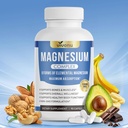 High Absorption Magnesium Complex – 8 Bioavailable Forms Including Glycinate, Malate & Taurate – 1000mg for Bone, Muscle & Heart Support – Non-GMO Dietary Supplement, 90 Capsules