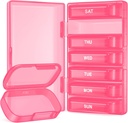 Vergrote week pil Organizer, 7 dagen pil Box Cases Gemakkelijk te openen, BPA-Free Medicine Organizer met 7 Innerlijke afzonderlijke pil Container voor Vitaminen, Visolie, Supplementen