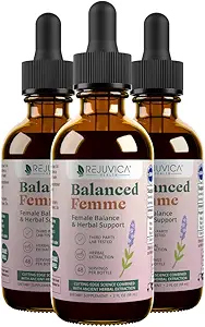 Rejuvica Health Balanced Femme - Menopauze Ondersteuning voor Hot Flashes & Female Balance - Liquid Delivery for Better Absorptie - Black Cohosh, Dong Quai, Vitex, Maca Root & More!