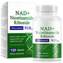 A r b c r n 120 Capsules NAD+ Supplement,NAD Nicotinamide Riboside Resveratrol 910mg for Men and Women, NR Supplement for Energy Anti-Aging Focus