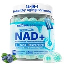 Liposomal Nad+ Supplement for Women, Men - Max Absorption Nad Gummies Plus Resveratrol, Fisetin, Quercetin, TMG, Caffeine, B12 for Aging Defense, Energy & DNA Repair, Skin, Brain, Antioxidant - 60Cts