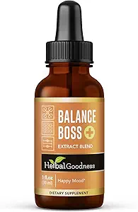 Herbal Goodness Balance Boss - Liquid Mood Support Supplement Natural Calmness & Emotional Balance Aid 