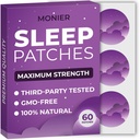 MONIER Sleep Patches for Adults Extra Strength | Easy-to-Apply Sleep Patch with Melatonin & Valerian | Relax & Wake Up Refreshed | Long-Lasting Night Comfort for Men & Women | 60 Patches