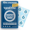 Vytadose Deeper Sleep Patches for Adults – 10mg Melatonin Patches – Non-Groggy, Non-Habit - Sleepy Stickers Designed for 8-Hour Wear - Good Alternative to Sleep Aids for Adults - 30ct Sleep Patch