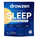 Drowzen Sleep Patches, Contains Melatonin and Magnesium, Continuously Effective for 8 Hours, Non-Genetically Modified and Without Cruel Practices, 20Patches