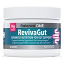 Balance ONE L-Glutamine Powder & Zinc Carnosine Supplement – Leaky Gut Repair Formula with Slippery Elm, DGL Licorice, Marshmallow & Aloe Vera – Digestive Lining Support – 1 Month Supply – RevivaGut
