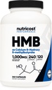 Nutricost HMB (Beta-Hydroxy Beta-Methylbutyraat) 1000mg (240 Capsules) - 500mg per capsule, 120 porties - Glutenvrij en niet-GMO