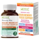 Geheugen Hrx - Hersensupplement Ondersteuning Cognitieve functie Verbetert het geheugen en de focus, Hersenvitaminen en Cognitieve Supplement, Glutenvrije Zuivelvrij - 60 Vegetarische Capsules