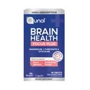 Qunol Brain Health Focus Plus, Magnesium L-Threonate & Citicoline, klinisch geteste ingrediënten om de focus, aandacht en productiviteit te verbeteren, 60 Tellen (pakket van 1)