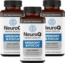 NeuroQ Memory & Focus - Boosts Cognitive Performance & Brain Function - Neuroprotective Formula by Dr. Dale Bredesen - Gotu Kola Ginkgo Fosfatidylserine & Propolis - 60 Capsules (pack of 3)