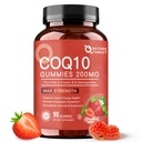 NATURE TARGET CoQ10 Gummies 200mg – High Absorption Coenzyme Q10 Supplements for Heart, Energy & Antioxidant with PQQ，Zinc & Ashwagandha, Strawberry Flavor, 90 Count