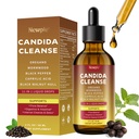 Candida Cleanse & Parasite Cleanse Detox | Black Pepper-Boosted Triple-Targeting Formula with Caprylic Acid, Oregano, Black Walnut | Gut Health, Immune Support (2 Fl Oz)
