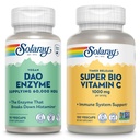 SOLARAY DAO Enzyme en Super Bio Vitamine C 1000mg - Digestieve enzymen om Histamine af te breken - Getimede release VIT C w/Bioflavonoïden Immuun Ondersteuning Supplement, Vegan, 60-dagen garantie, 30/50 porties