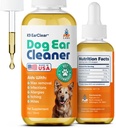 Pup Labs oor Heldere, natuurlijke hond oorreiniger en infectie behandeling voor honden, honden druppels voor jeuken, irriteren, & Wax Build-Up, 1 oz fles met druppel
