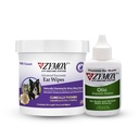 PET KING BRANDS ZYMOX Enzymatic Ear Wipes & Otic Solution Hydrocortison Gratis voor honden en katten - Product Bundel - voor vuile, wasachtige, smerige oortjes & om infecties te verzachten, 100 graafdoekjes & 1,25oz Fles
